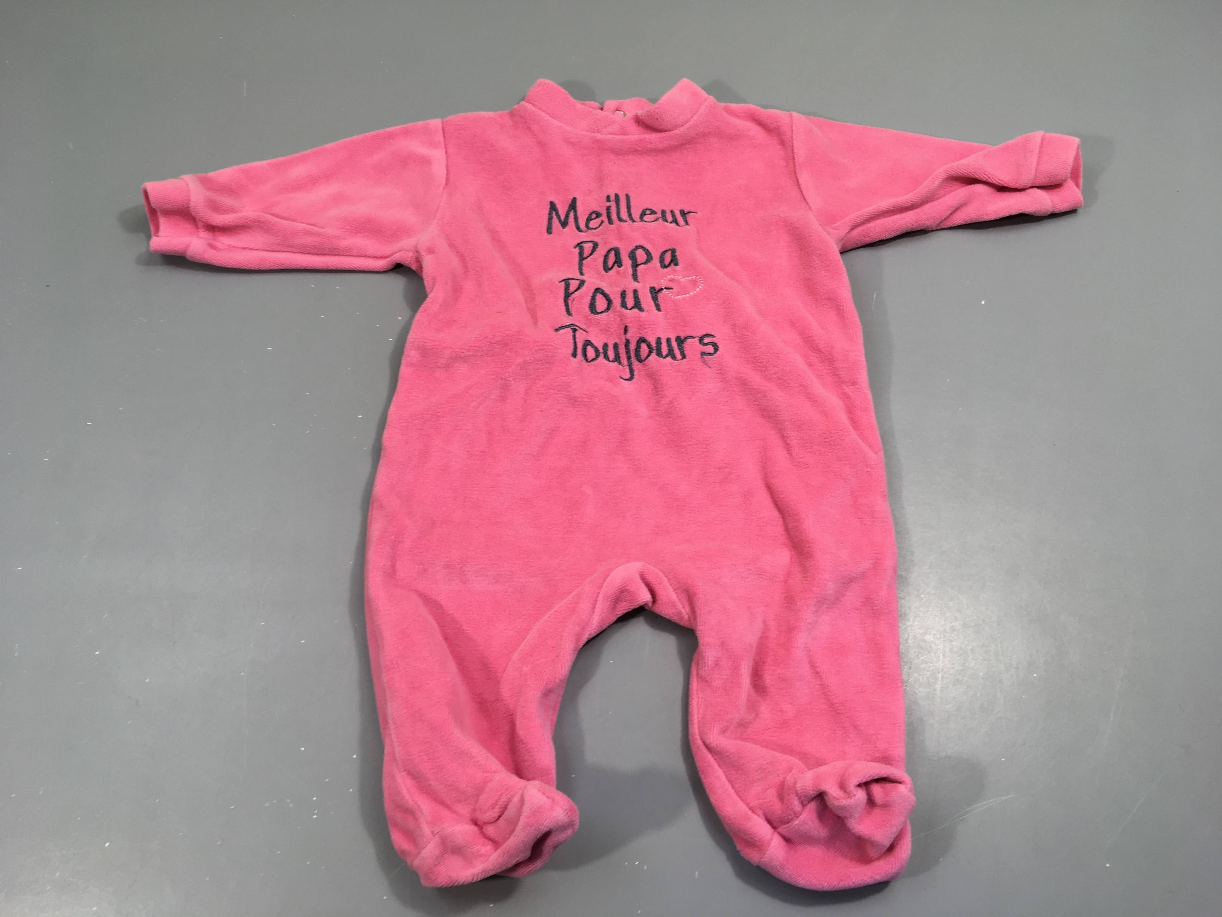 Pyjama éponge velours rose, meilleur papa