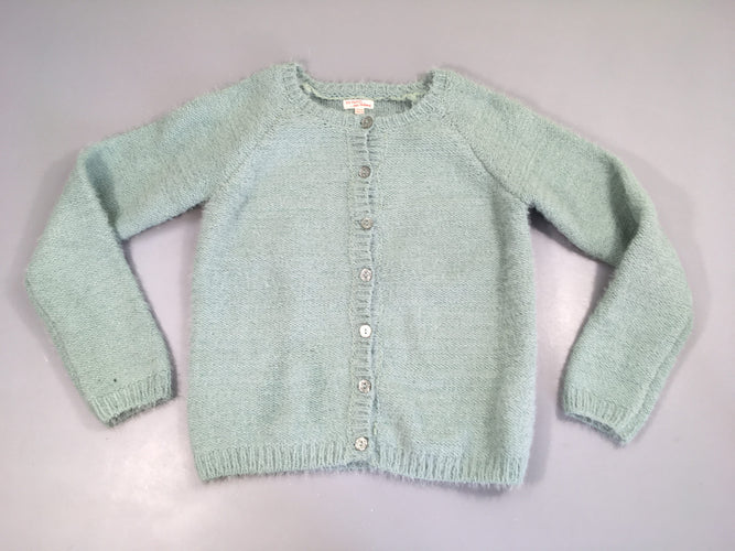 Gilet duveteux bleu irisé, moins cher chez Petit Kiwi