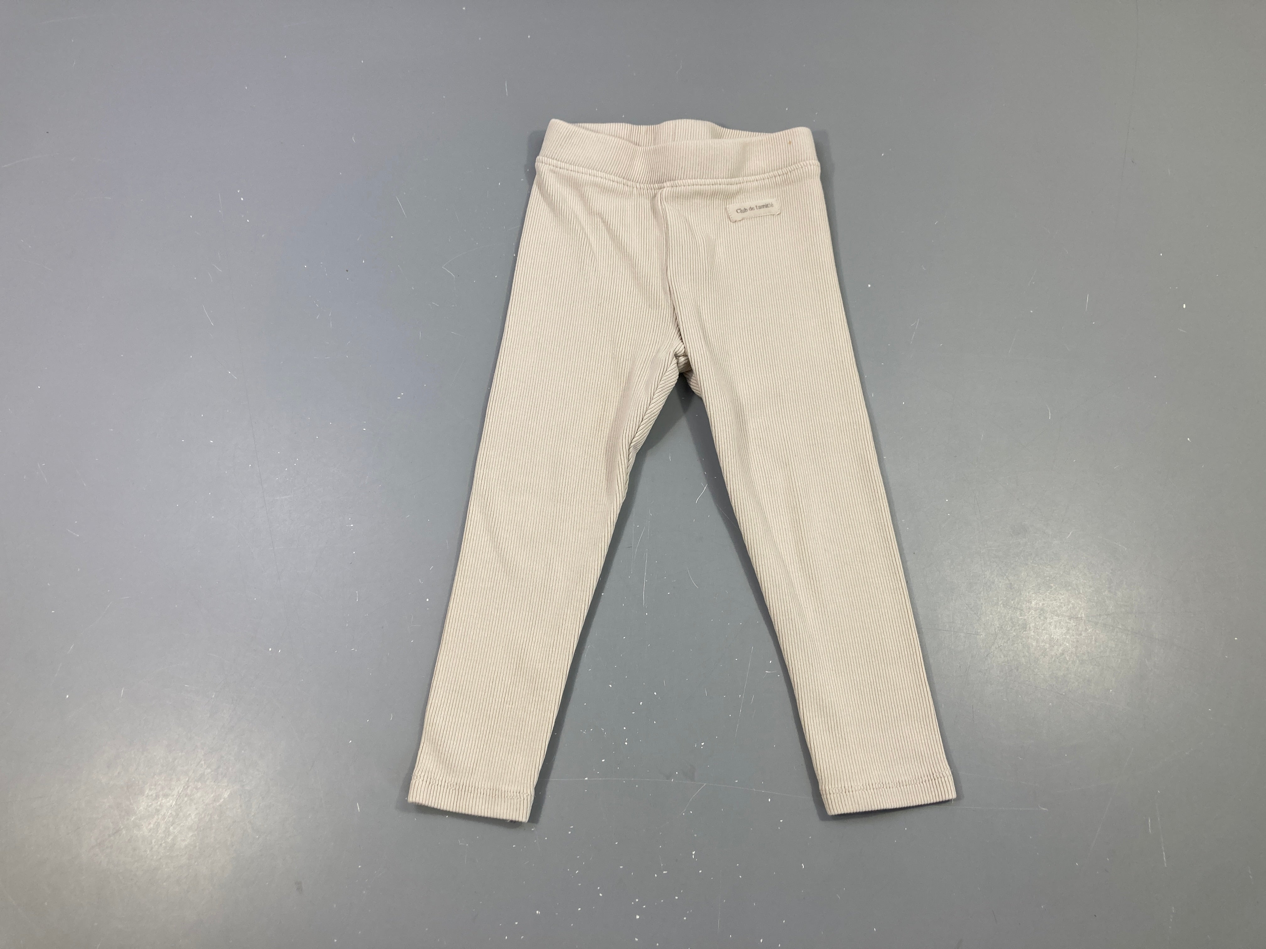 Legging côtelé beige
