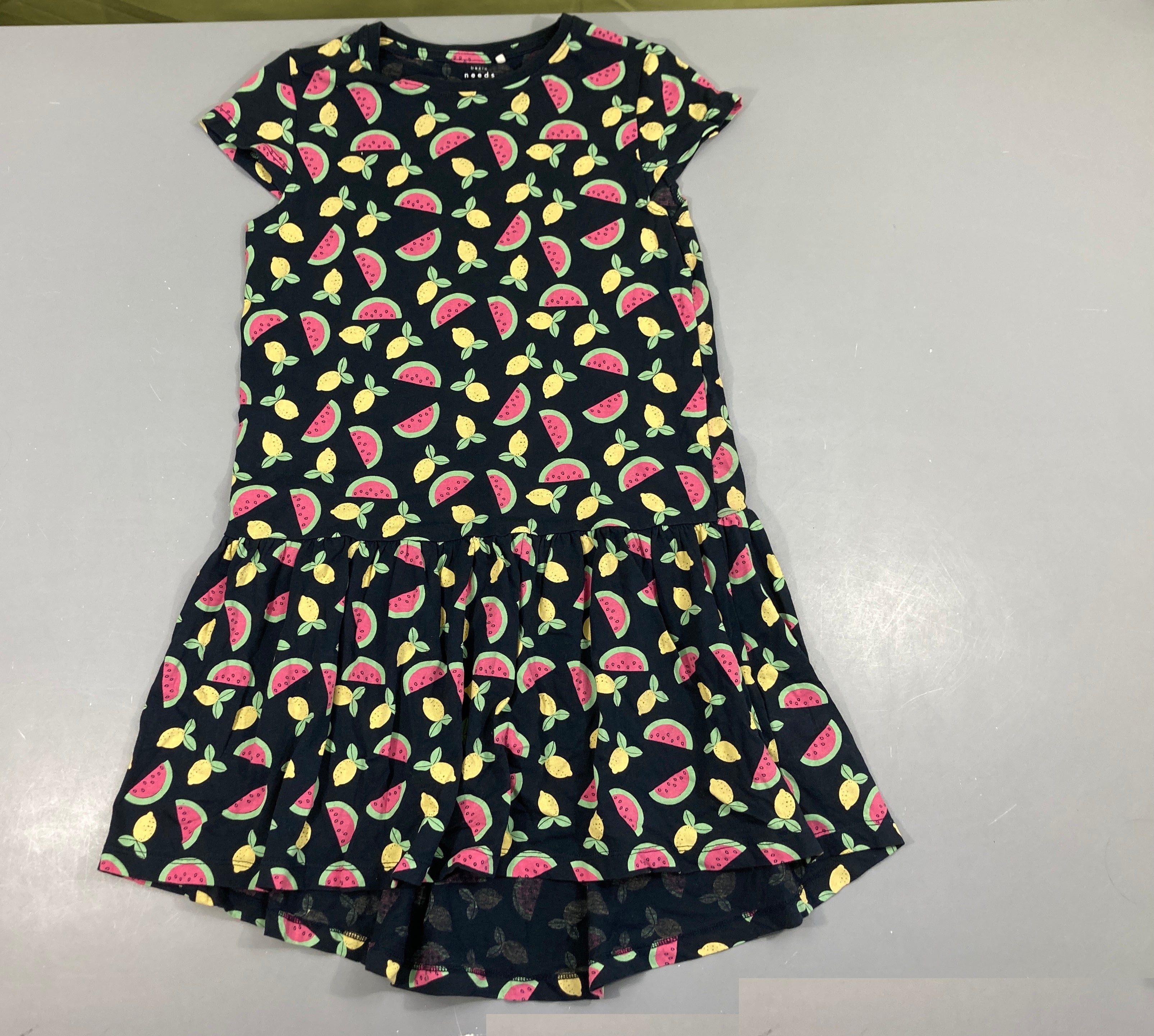 Robe m.c jersey bleu marine pastèques