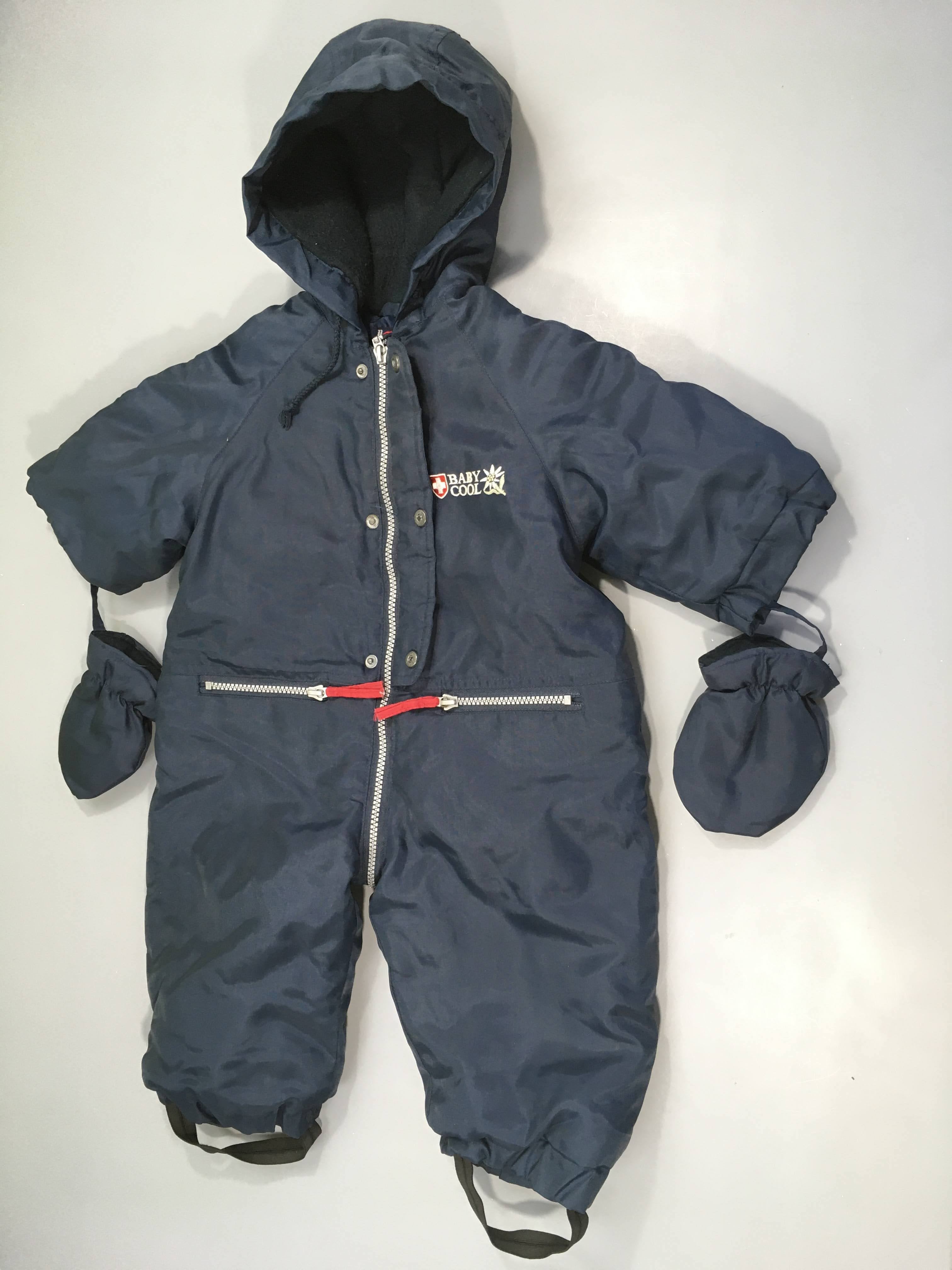 Combinaison chaude ouatinée bleu foncé Bbay Cool