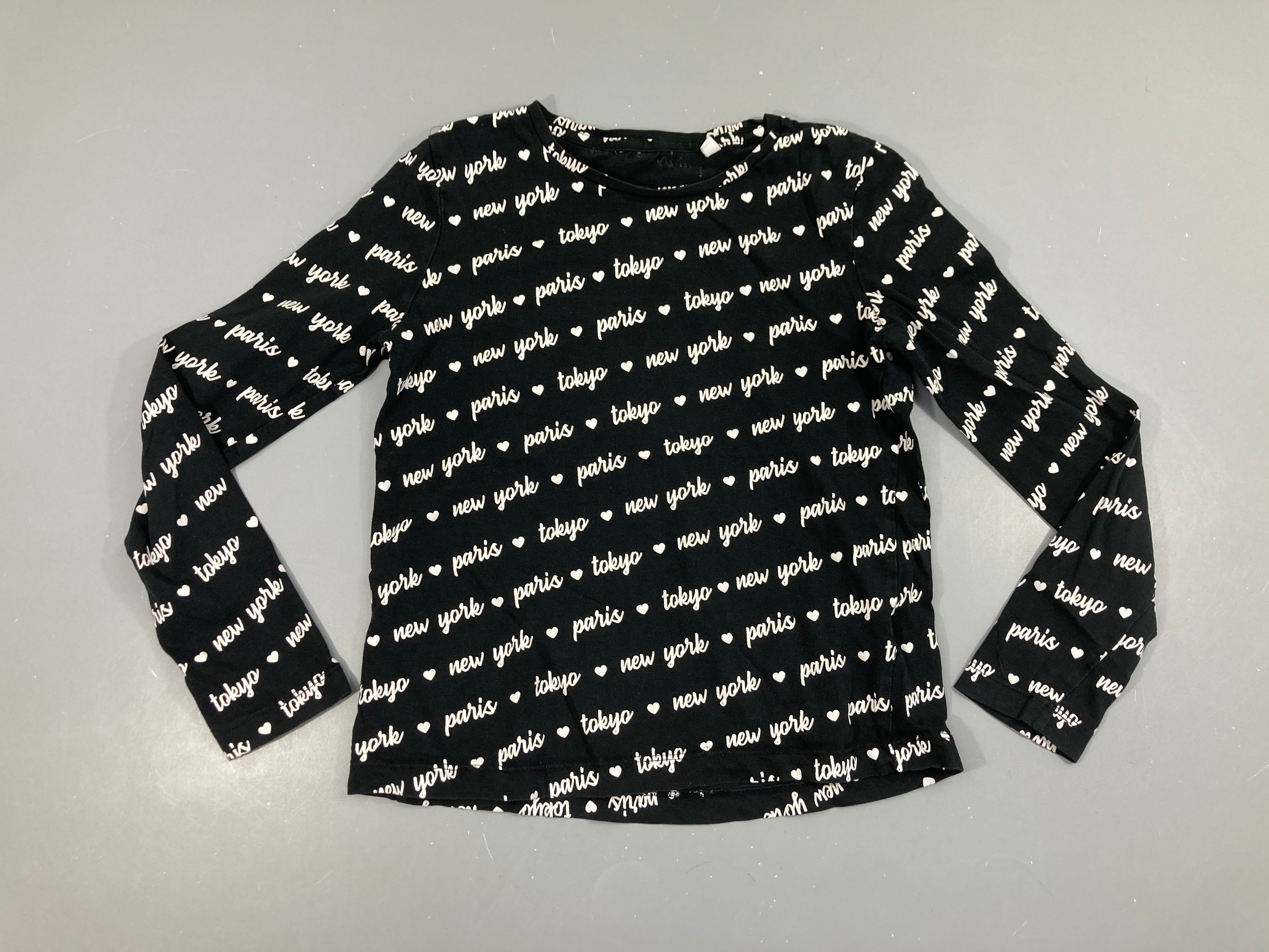 T-shirt m.l noir texte