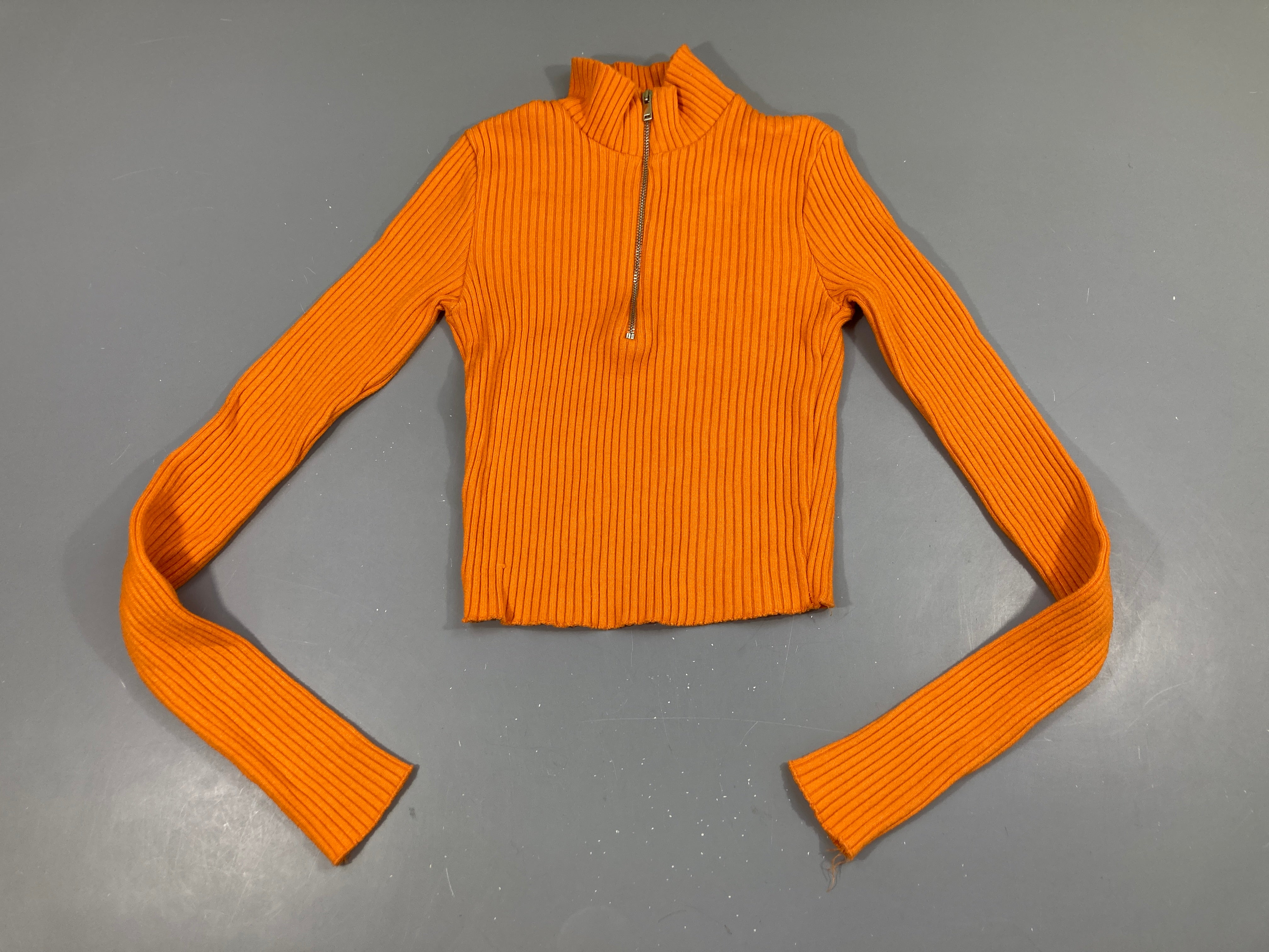 T-shirt m.l court épais côtes orange