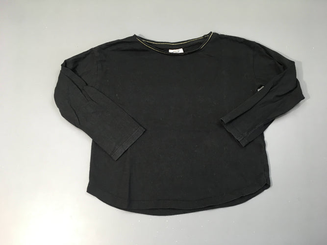 T-shirt m.l noir liseret doré, moins cher chez Petit Kiwi