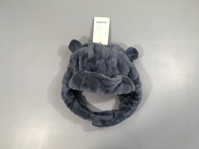 NEUF Bonnet bleu veloudoux, T2, moins cher chez Petit Kiwi