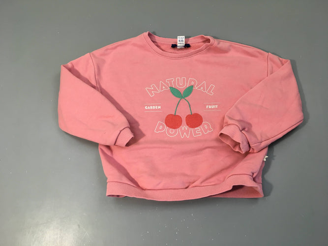 Sweat rose cerises, moins cher chez Petit Kiwi