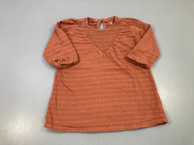 Robe m.l molleton terra cotta fil irisé, moins cher chez Petit Kiwi