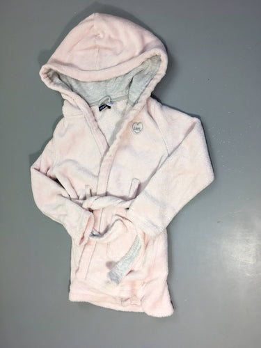 Peignoir rose à capuche coeur, moins cher chez Petit Kiwi