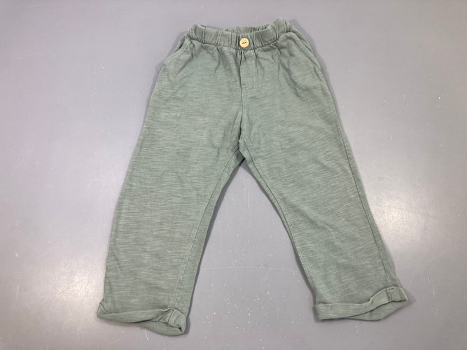 Pantalon jersey kaki revers, moins cher chez Petit Kiwi