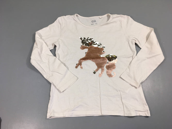 T-shirt m.l blanc licorne sequins réversibles, moins cher chez Petit Kiwi