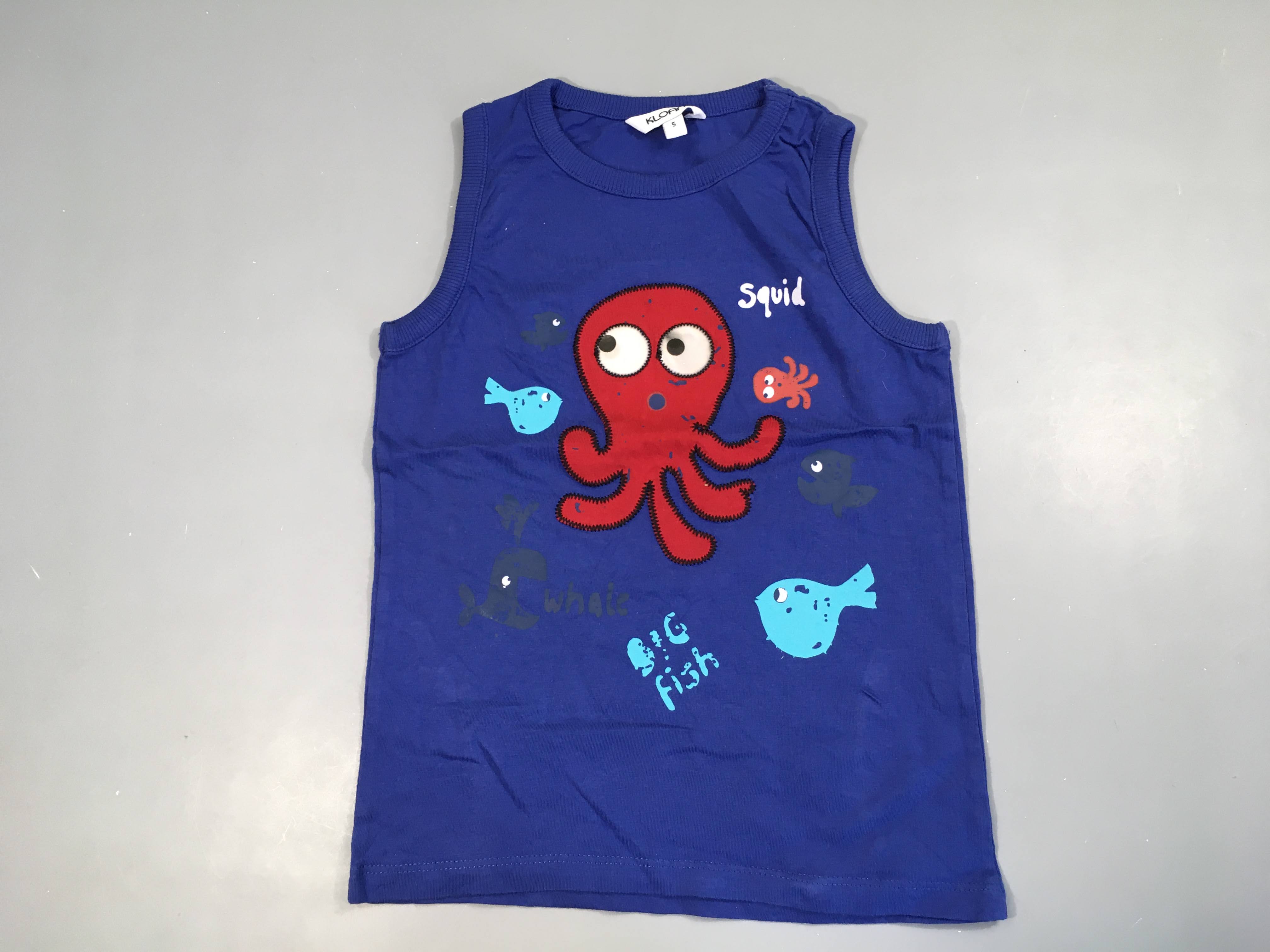 Débardeur bleu pieuvre