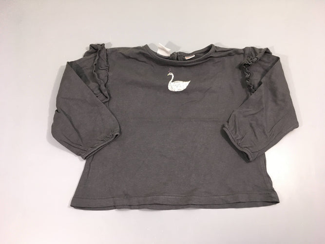 T-shirt m.l gris foncé cygne froufrous, moins cher chez Petit Kiwi