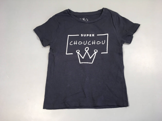 T-shirt m.c bleu marine Chouchou, moins cher chez Petit Kiwi