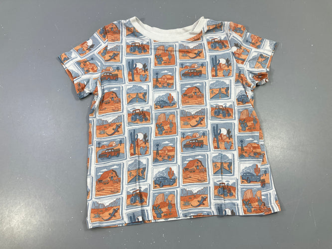 T-shirt m.c blanc photos désert, moins cher chez Petit Kiwi