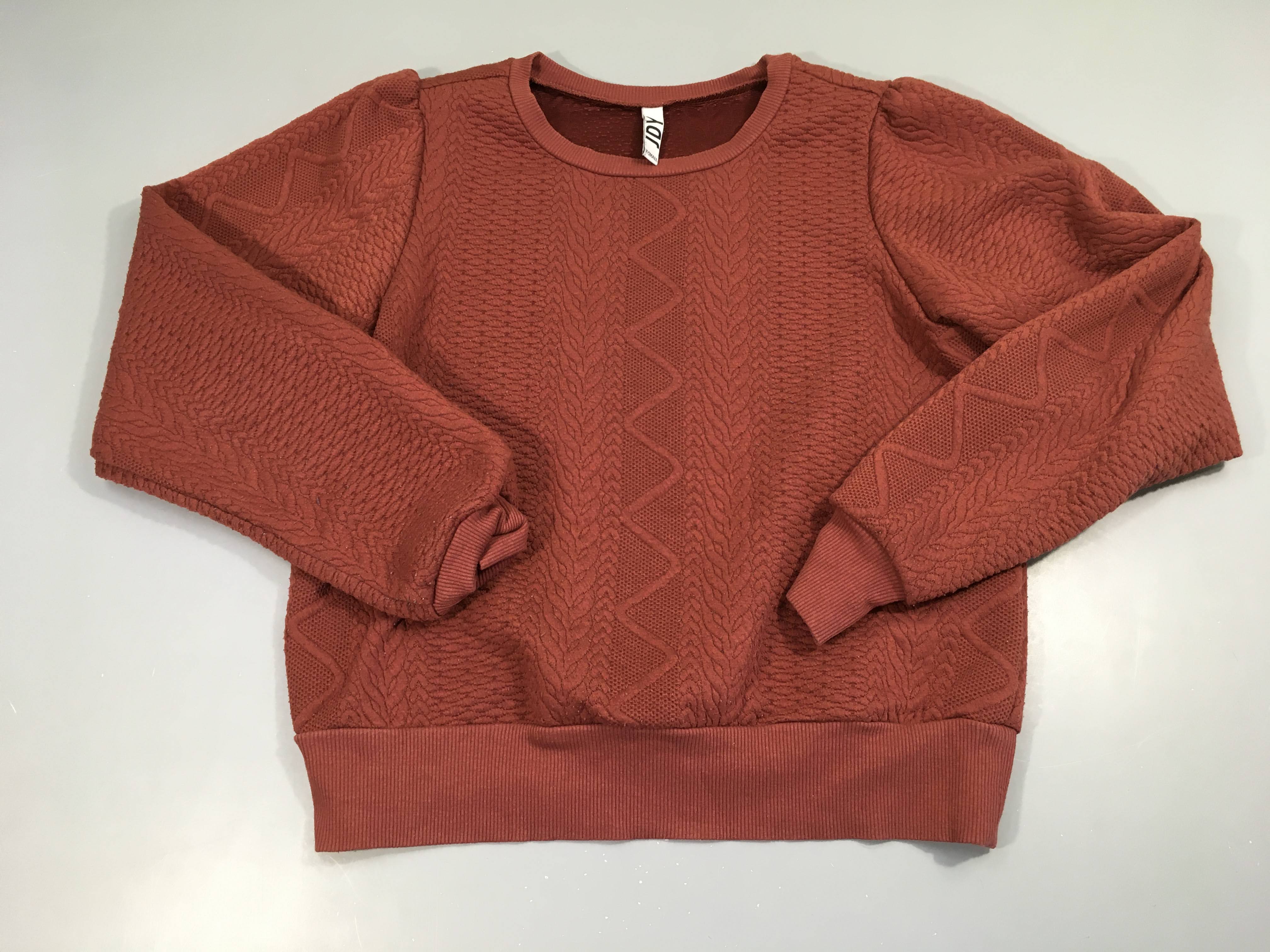 Sweat texturé aubergine