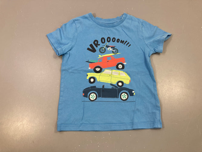 T-shirt m.c bleu voiture vroooom!!!, moins cher chez Petit Kiwi