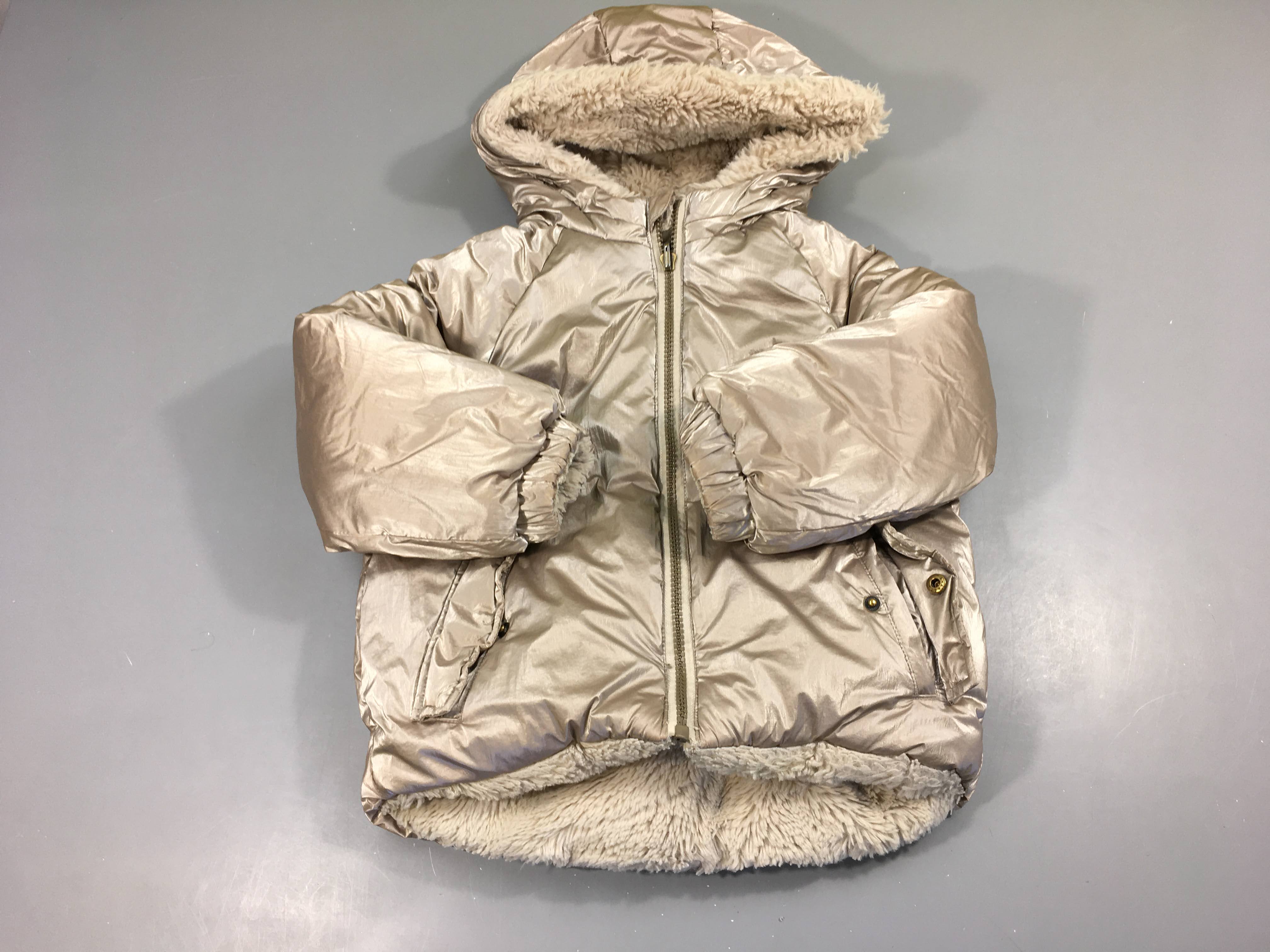Veste réversible fausse fourrure écru - doré clair - 60€ NEUF
