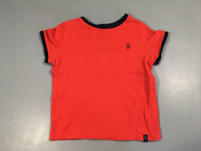 T-shirt m.c coton piqué rouge, moins cher chez Petit Kiwi