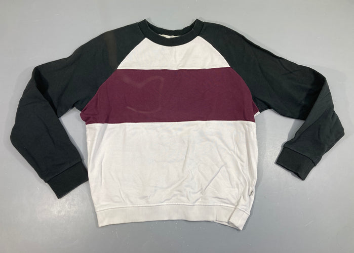 Sweat blanc/bleu foncé/bordeaux, moins cher chez Petit Kiwi