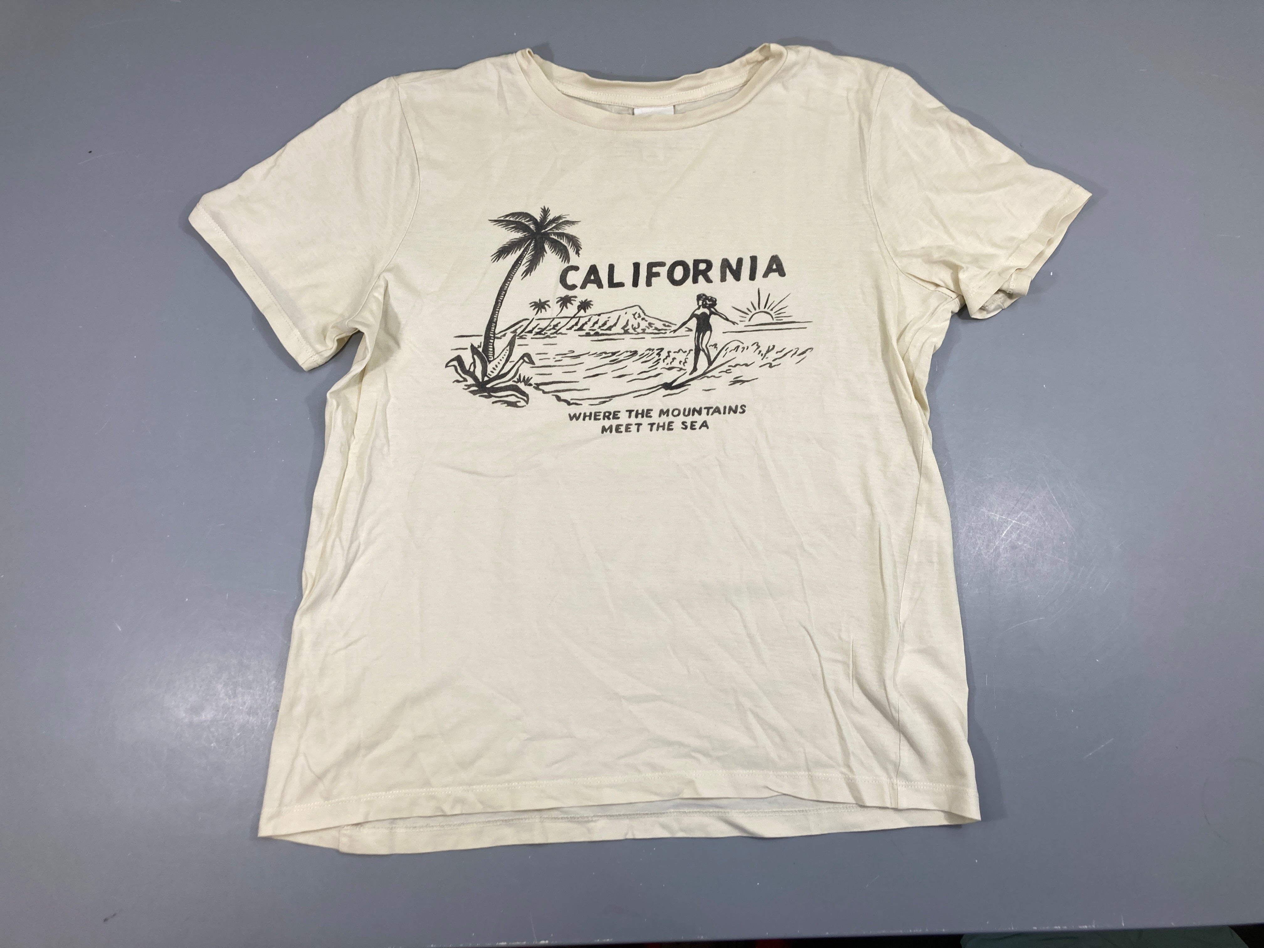 T-shirt m.c écru california palmier