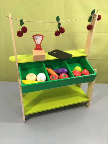 Etal de marché en bois, moins cher chez Petit Kiwi