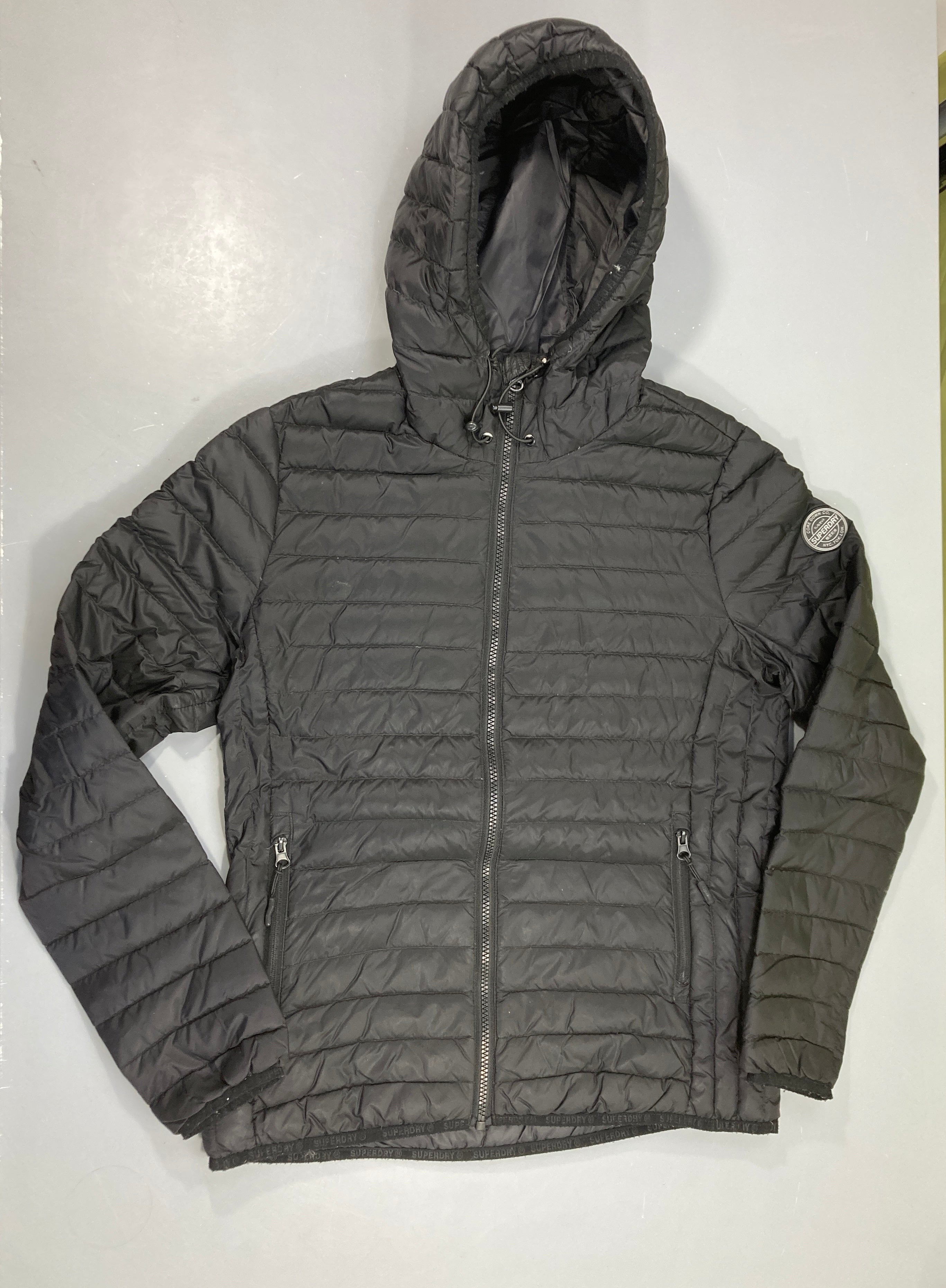 Doudoune light zippée noire à capuche