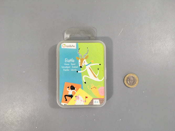 NEUF Jeu de cartes Battle Vitesse, Mandarine, +4a, moins cher chez Petit Kiwi