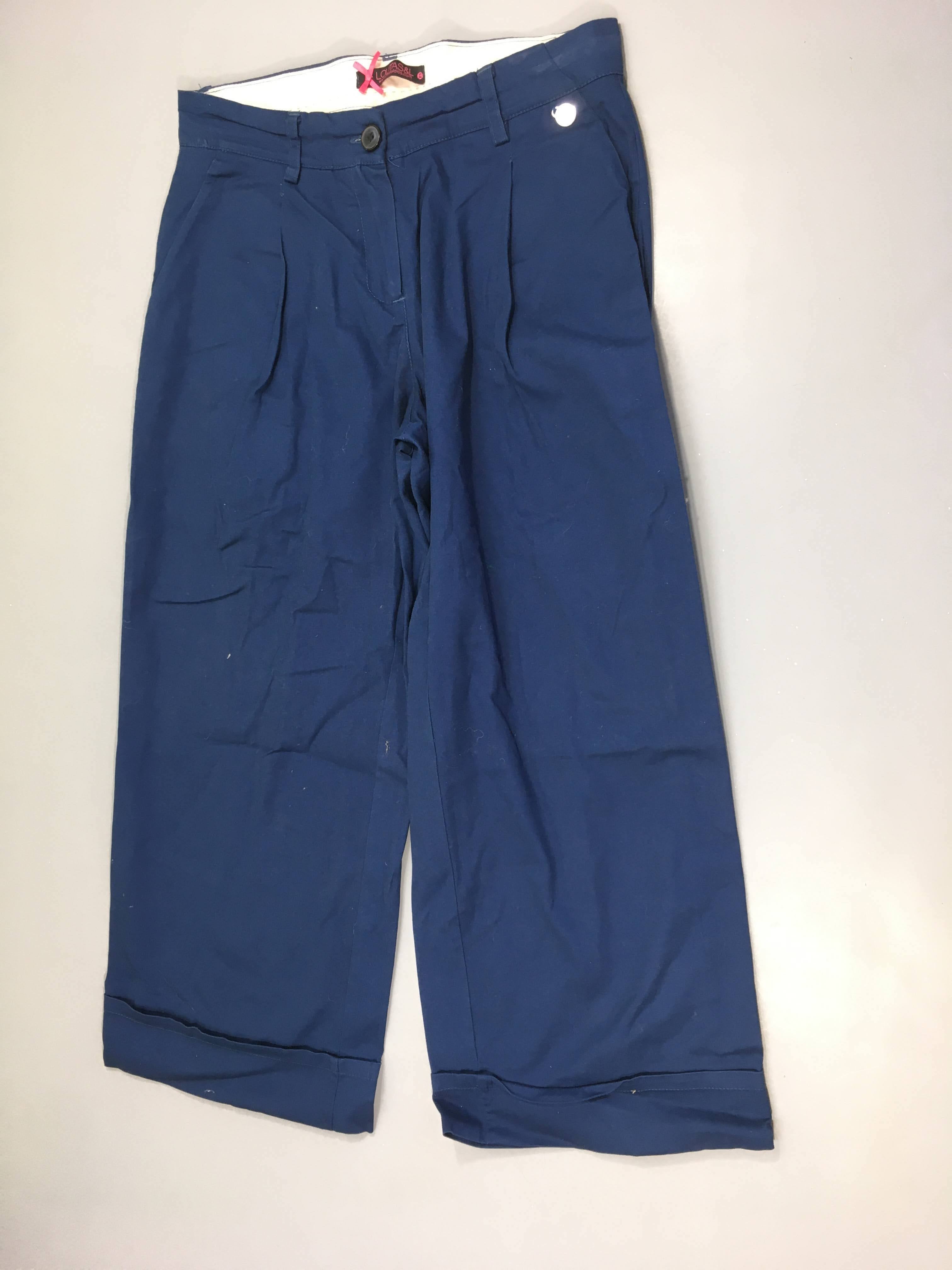 Pantalon 3/4 chino bleu foncé