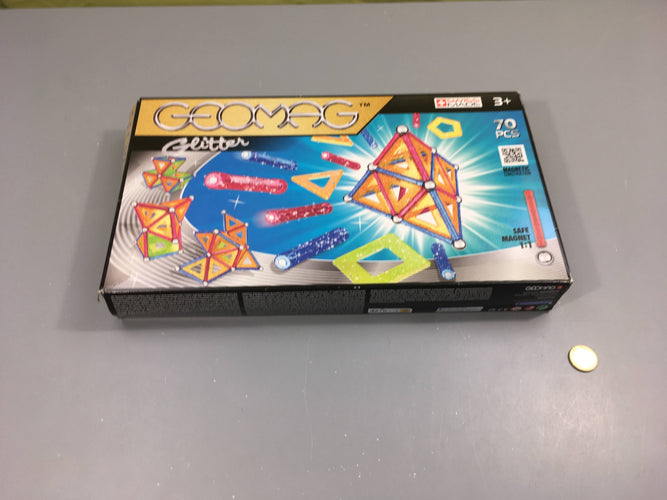 Geomag glitter, 70pcs, +3a - complet, moins cher chez Petit Kiwi