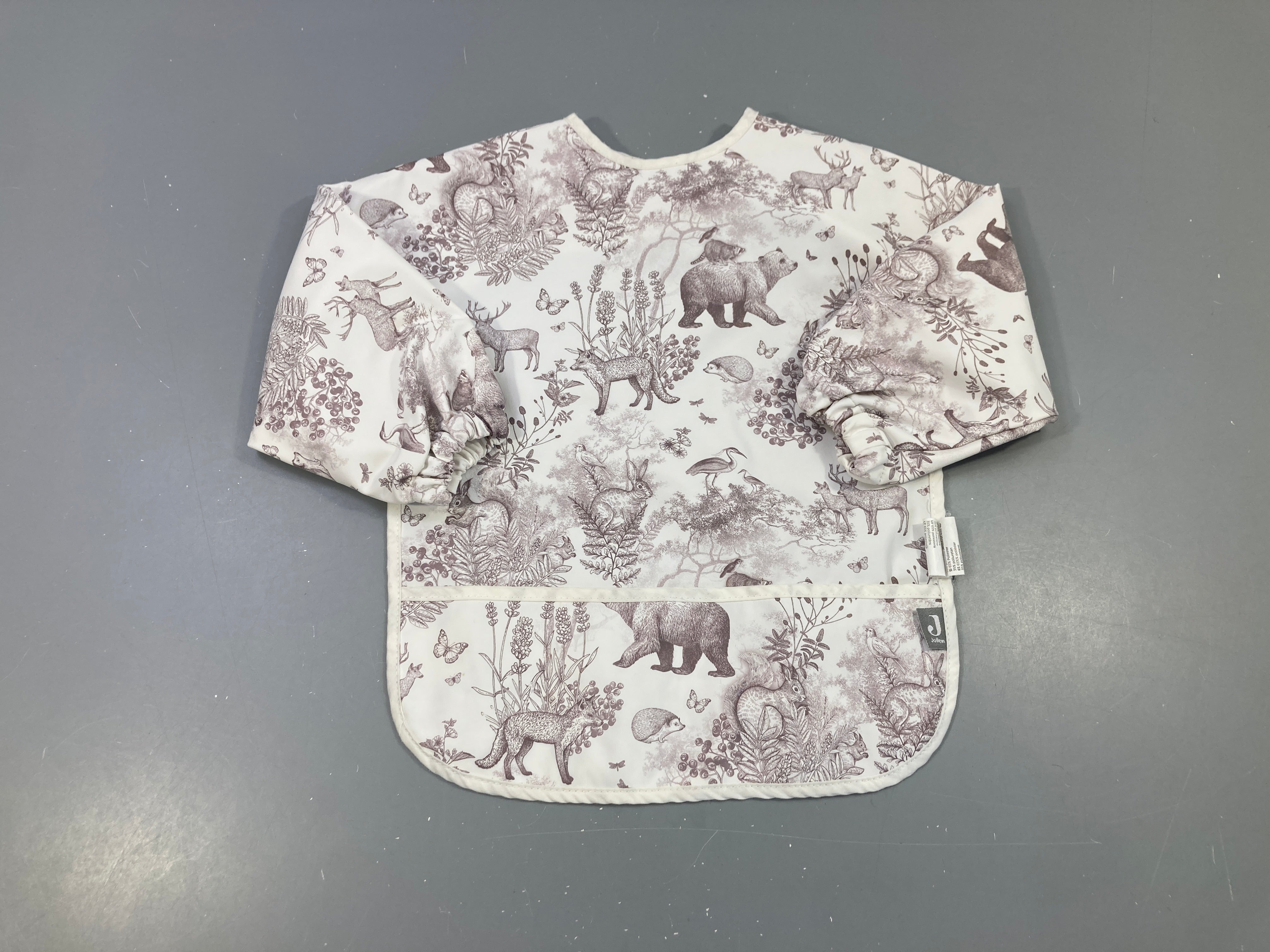 Bavoir m.l blanc animaux Jollein
