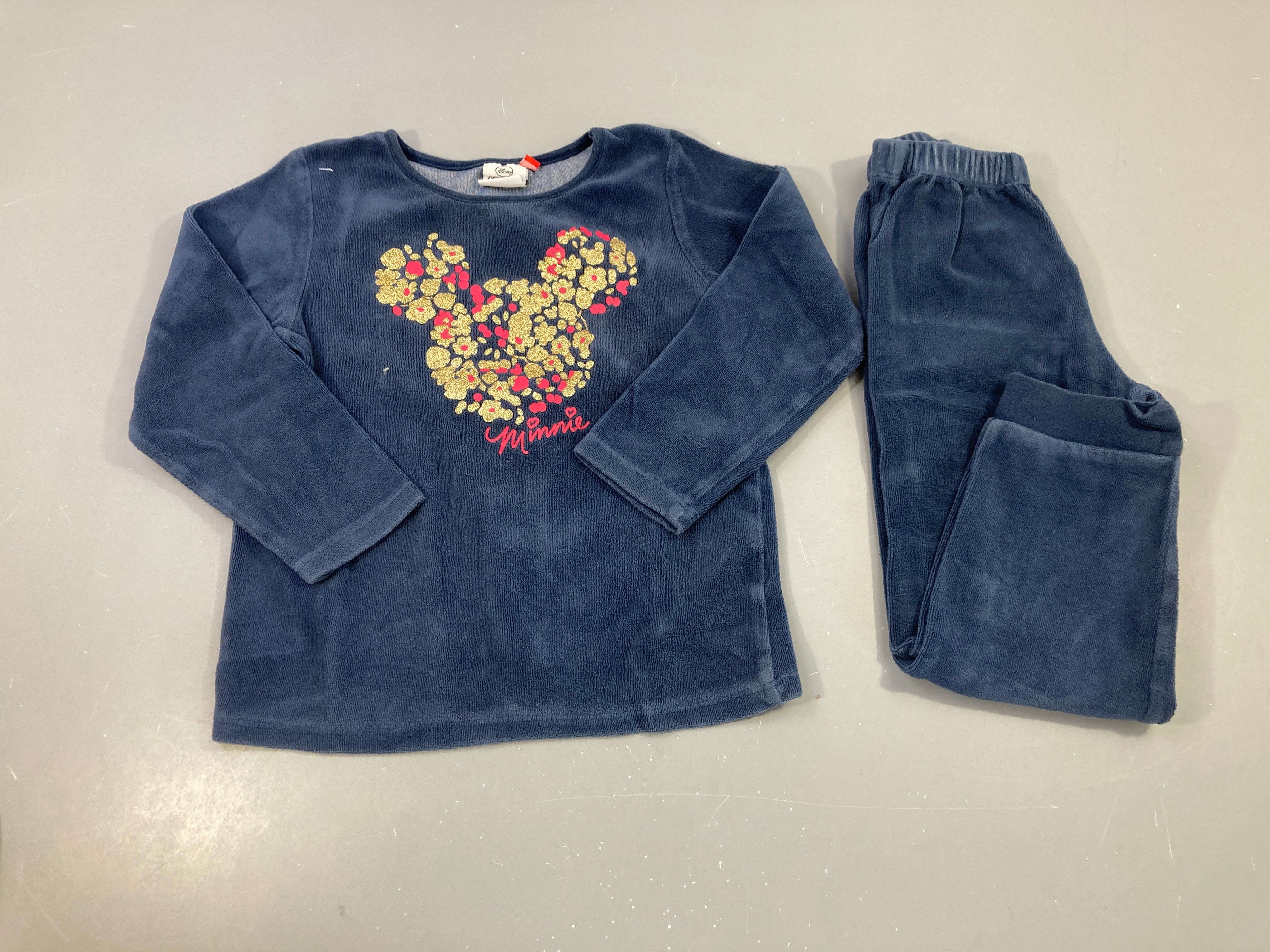 Pyjama 2pcs velours bleu foncé Minnie