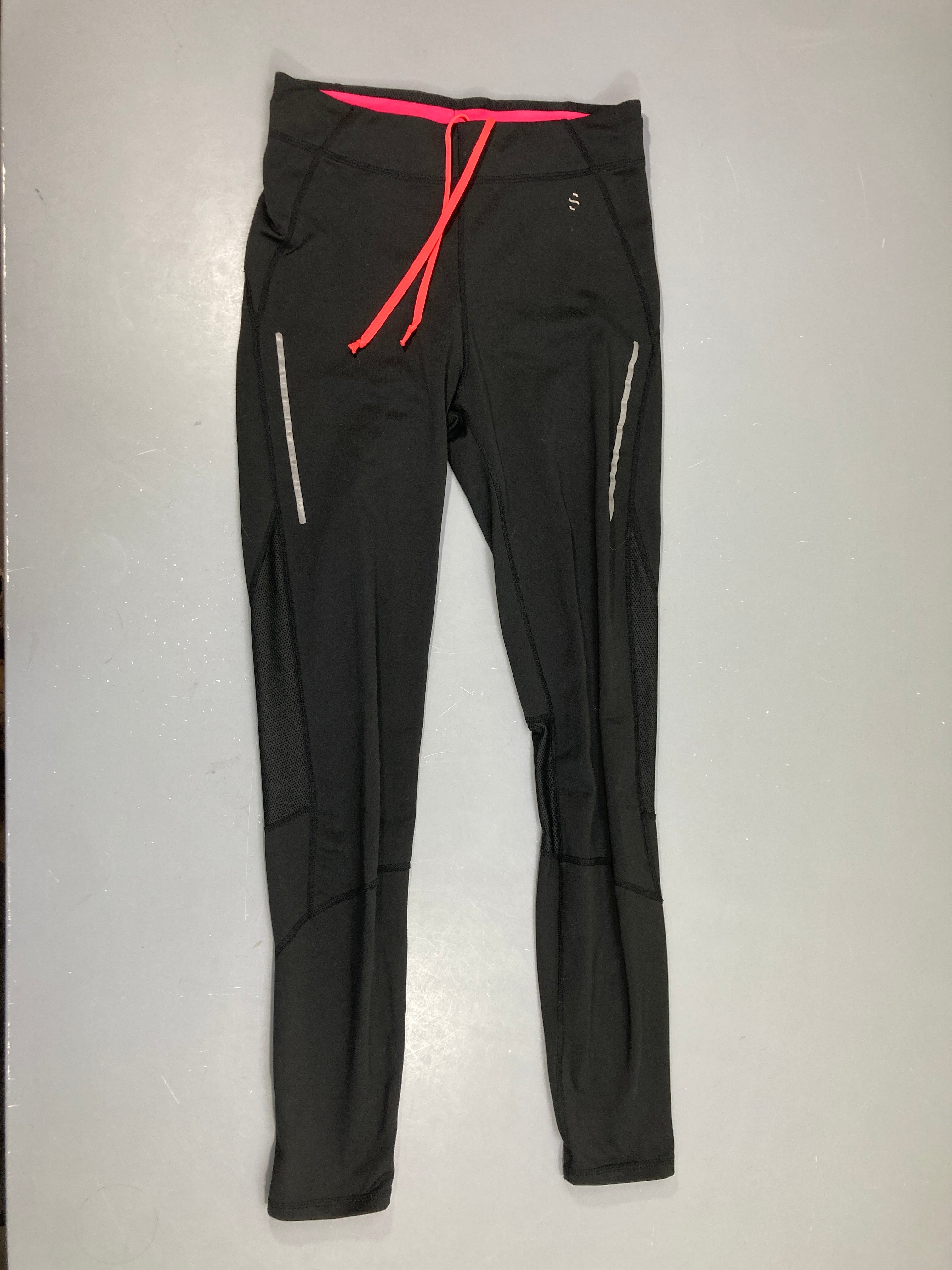 Legging de sport noir lacets corails