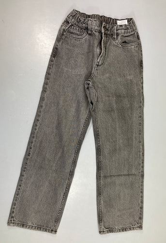 Jeans gris taille élastique Wide Leg, moins cher chez Petit Kiwi