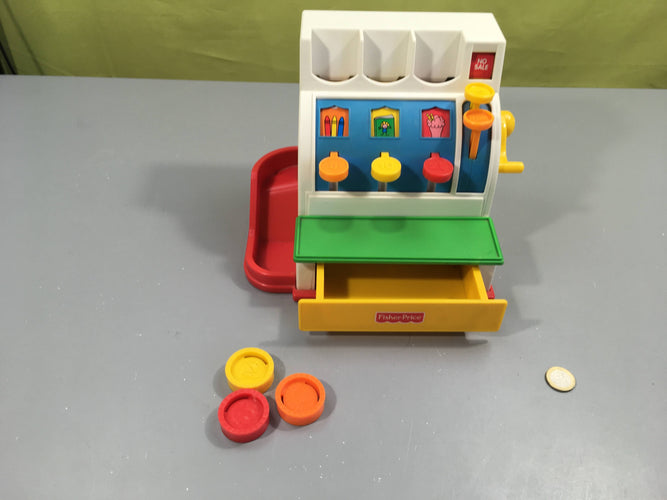 Caisse enregistreuse Vintage, manque 2 pièces, moins cher chez Petit Kiwi