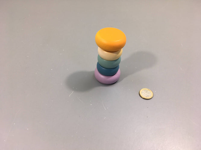 Tour en bois multicolore, moins cher chez Petit Kiwi