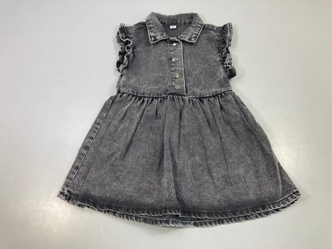 Robe chemise m.c jean noir, moins cher chez Petit Kiwi