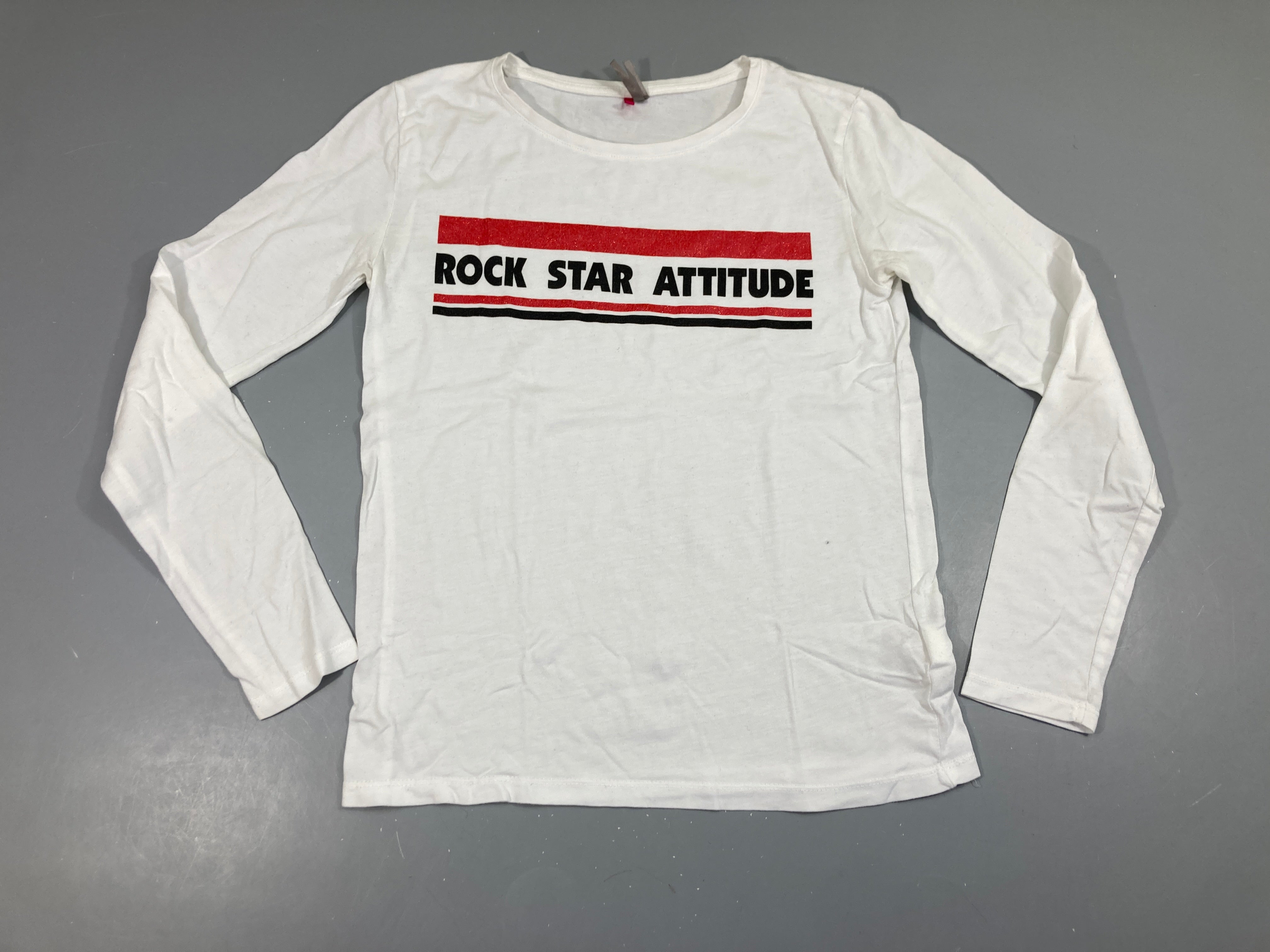 T-shirt m.l blanc Rock Star attitude