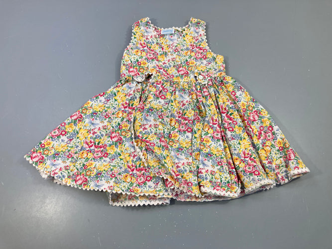 Robe s.m vintage fleurie croisé sur le devant Pudding (taille estimée), moins cher chez Petit Kiwi