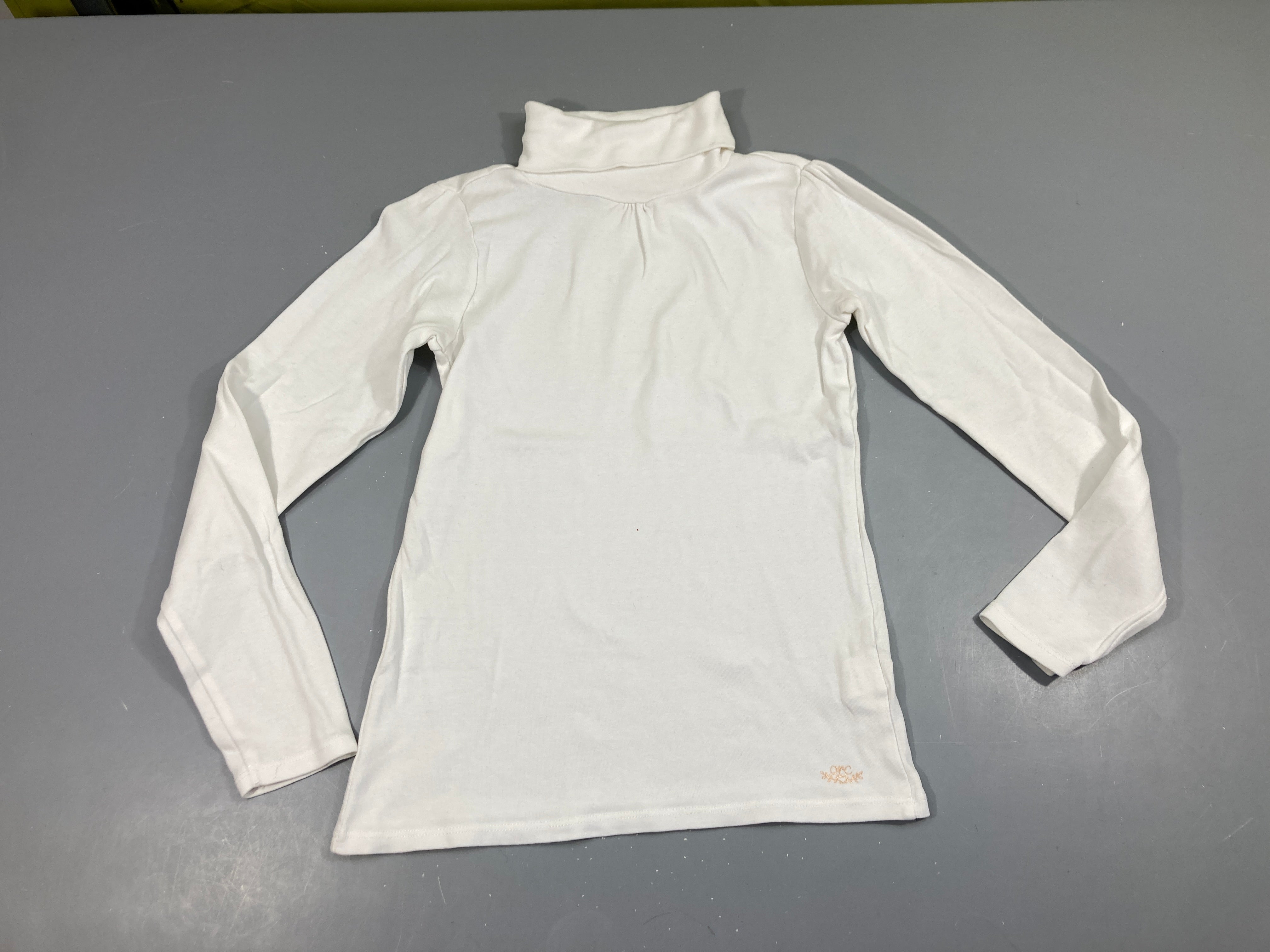 T-shirt m.l col roulé blanc