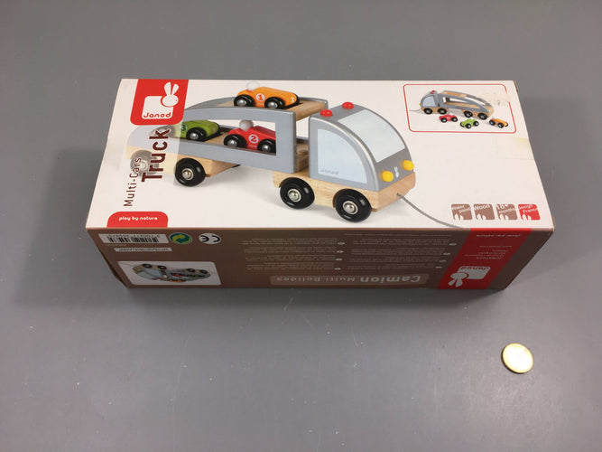 Camion multi Bolides, peinture un peu écaillée à quelques endroits, +18m, moins cher chez Petit Kiwi