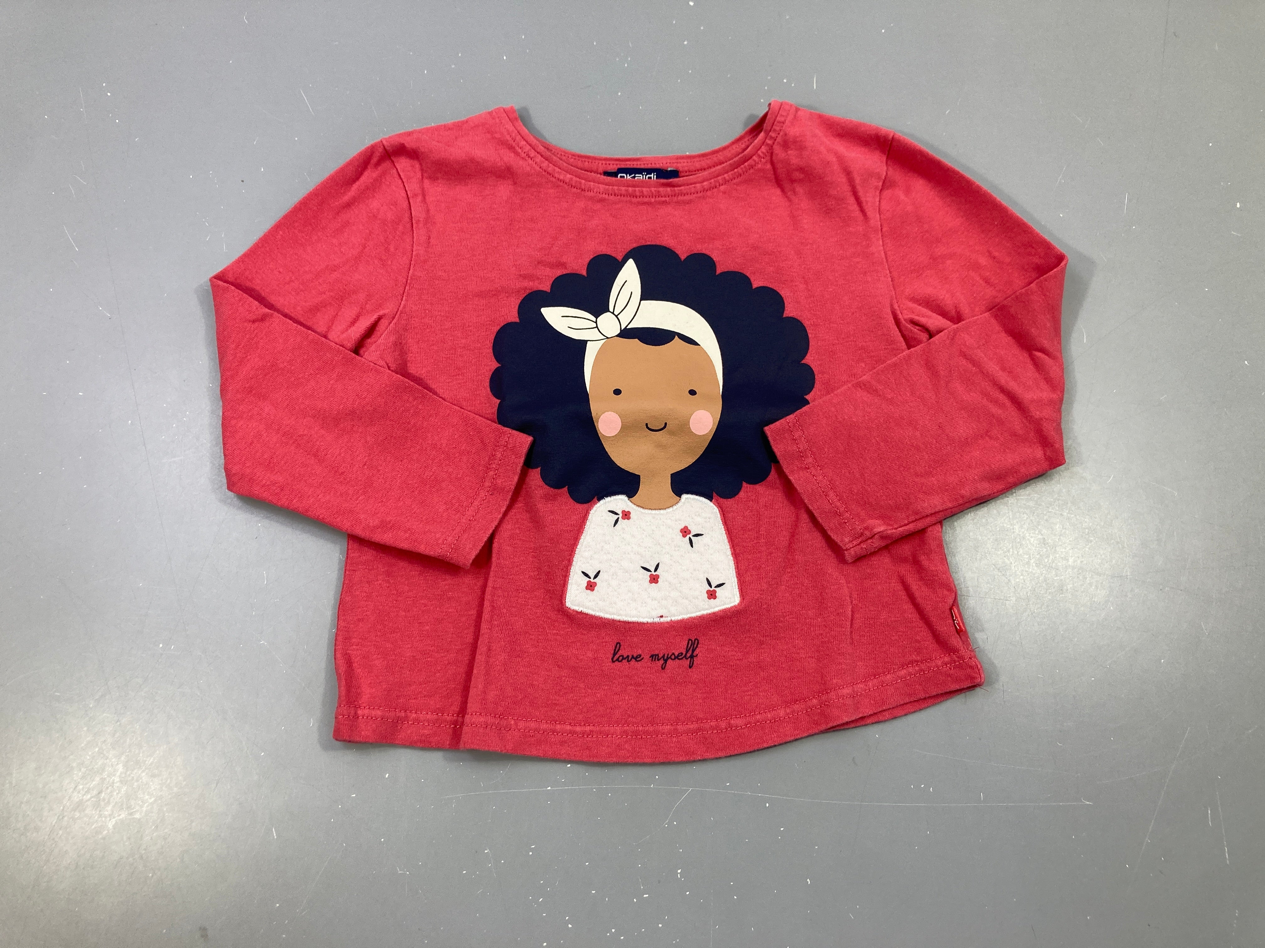 T-shirt m.l rose fille