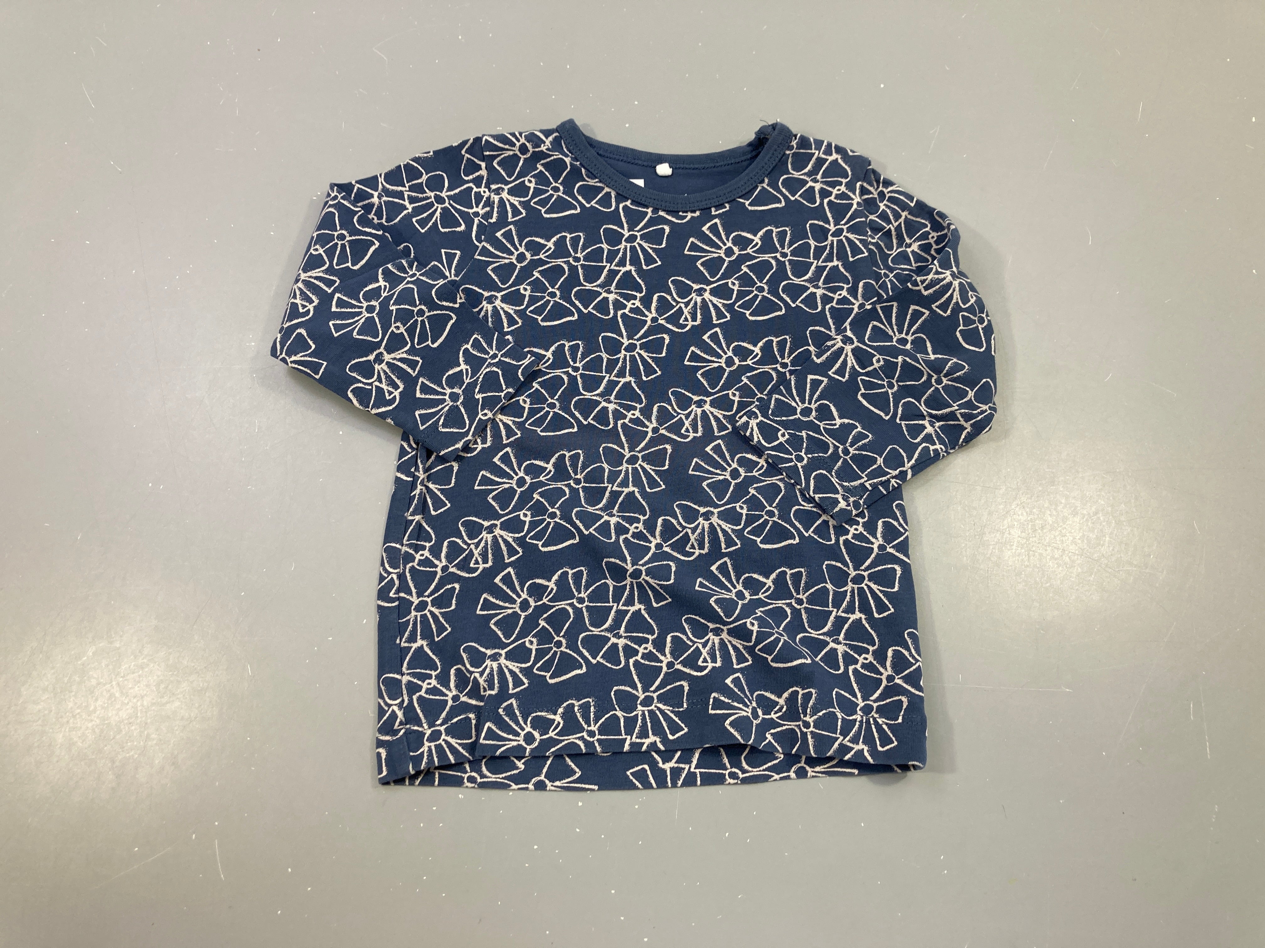T-shirt m.l bleu foncé noeuds