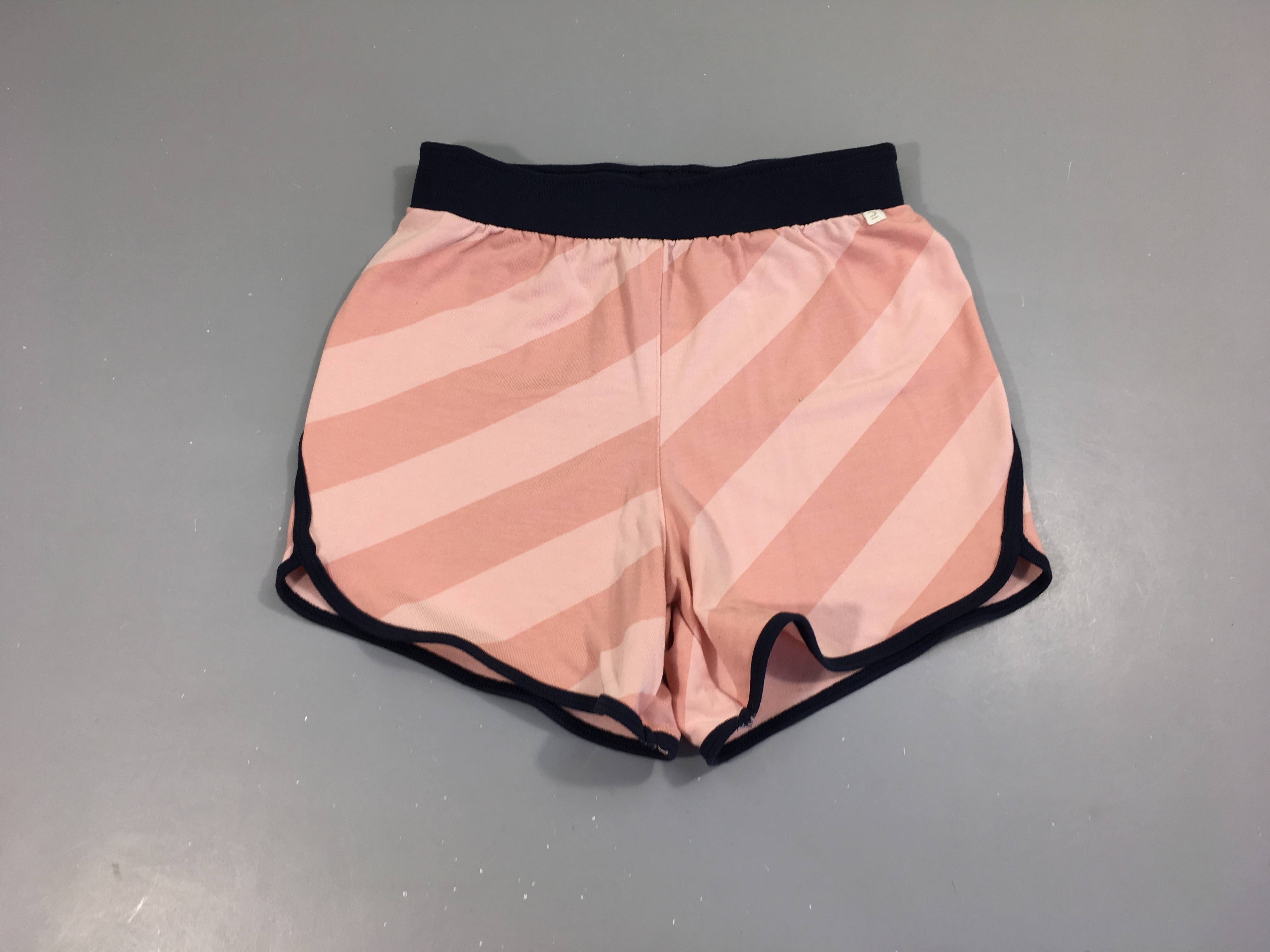 Short de sport rose-bleu