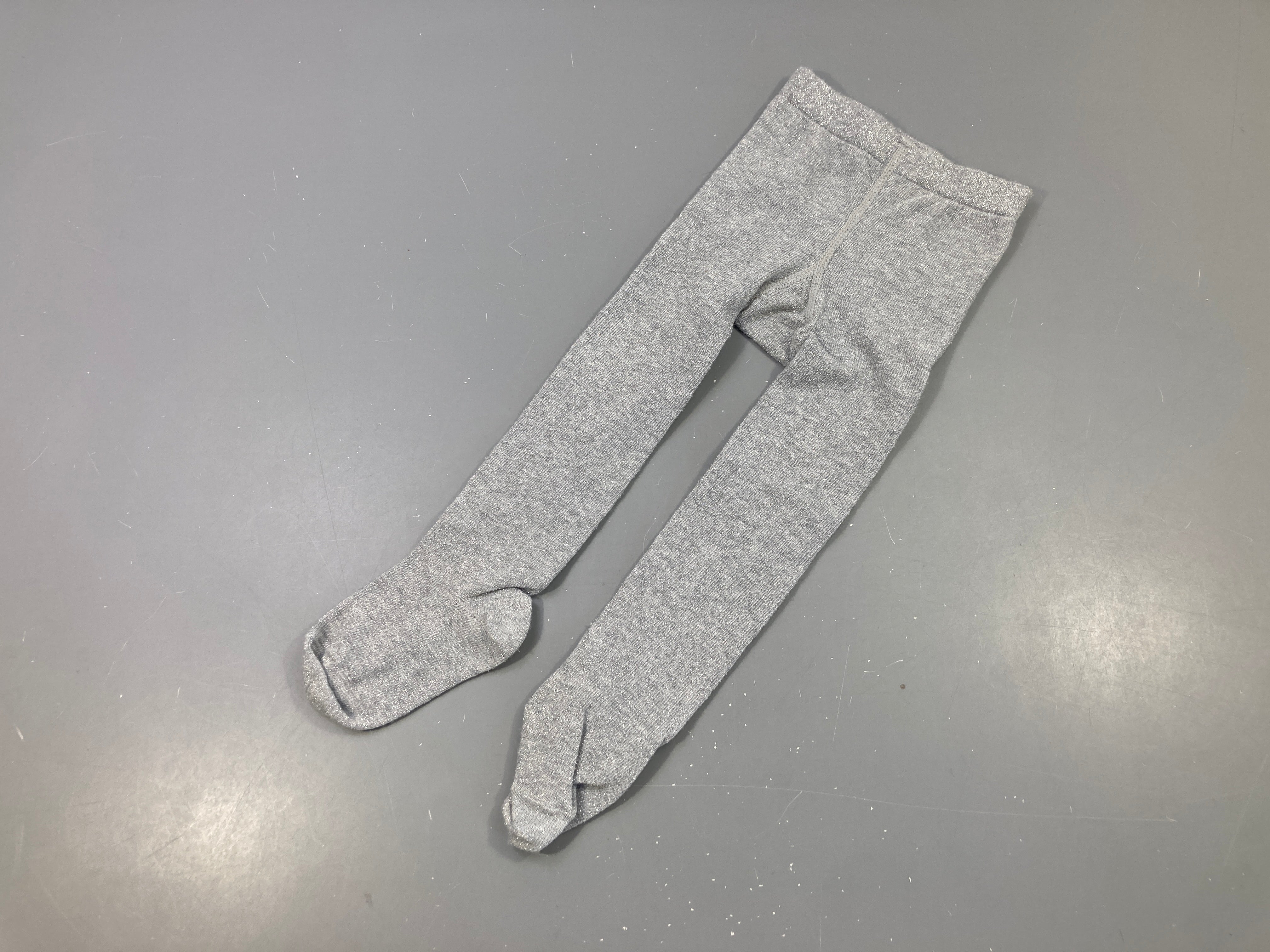 Collants gris fil irisé