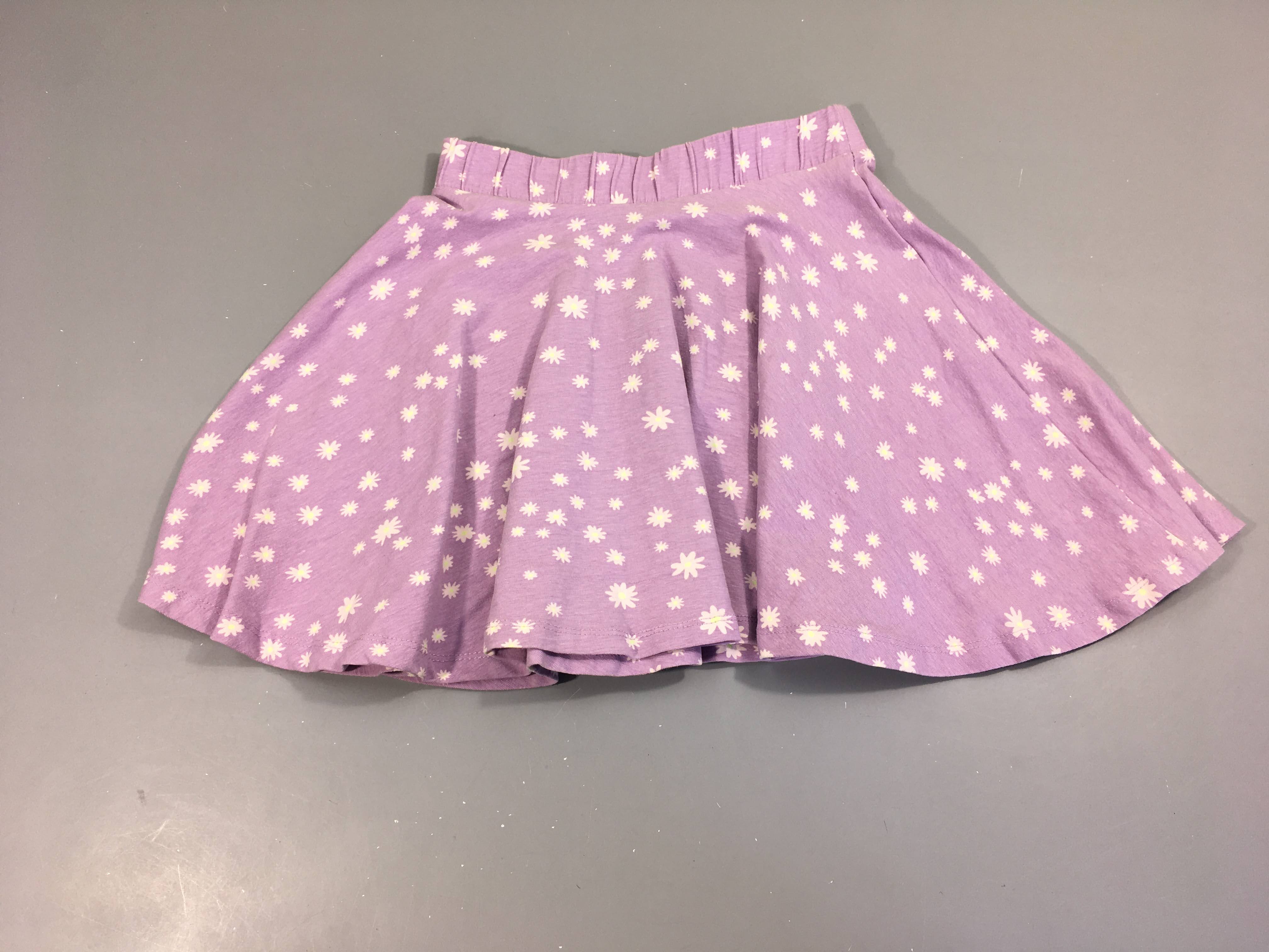 Jupe jersey lila paquerettes