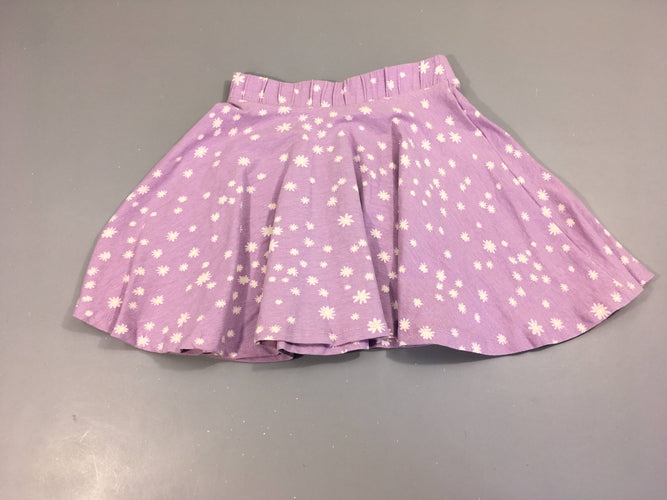 Jupe jersey lila paquerettes, moins cher chez Petit Kiwi