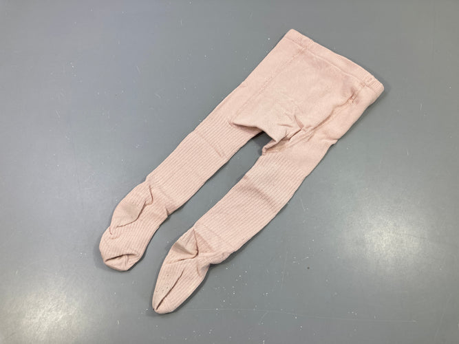 Collants roses côtelés, moins cher chez Petit Kiwi
