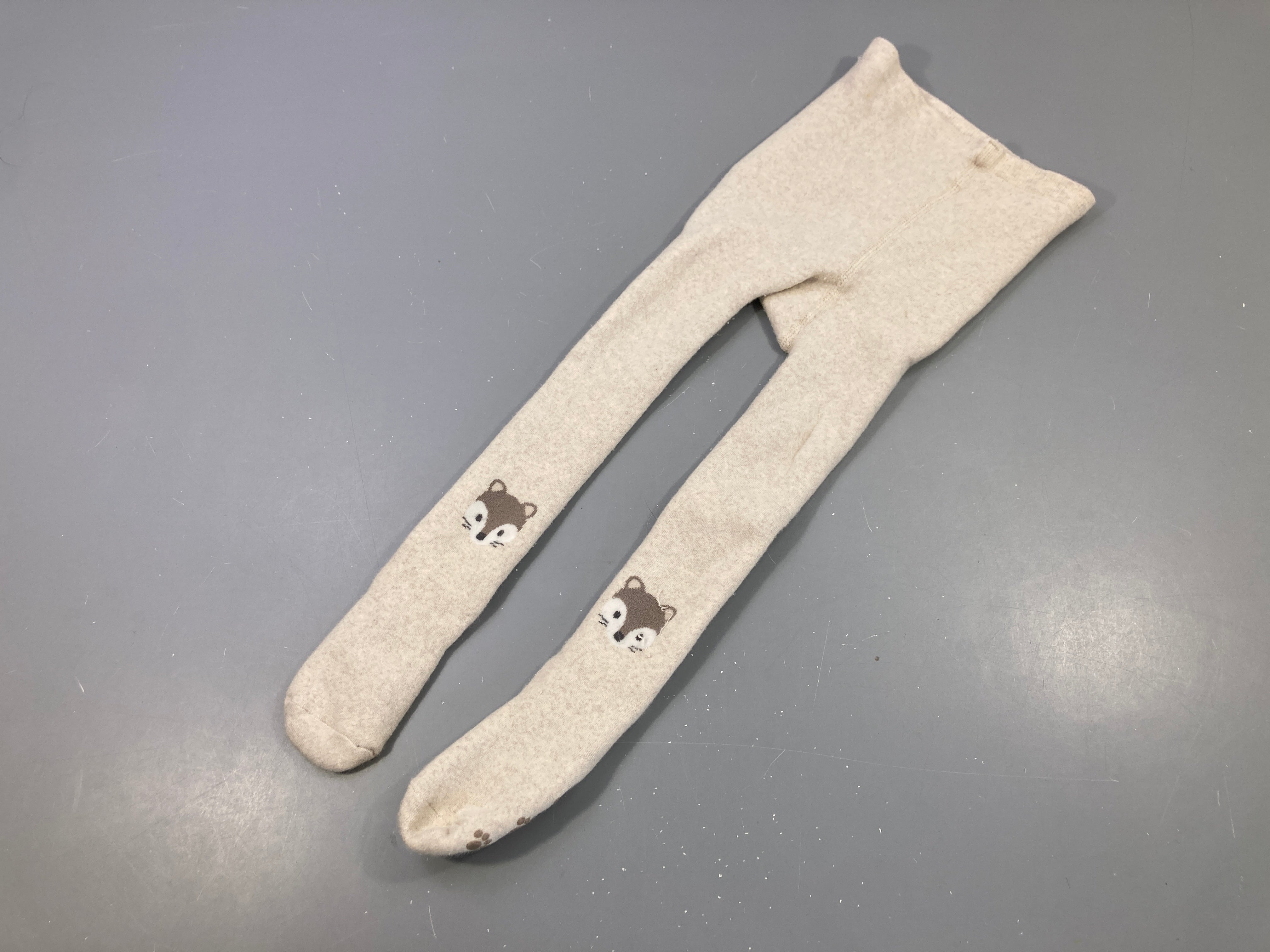 Collants épais beige animaux, anti-dérapants