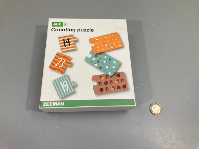 Domino counting puzzle, 48pcs, +2a, moins cher chez Petit Kiwi