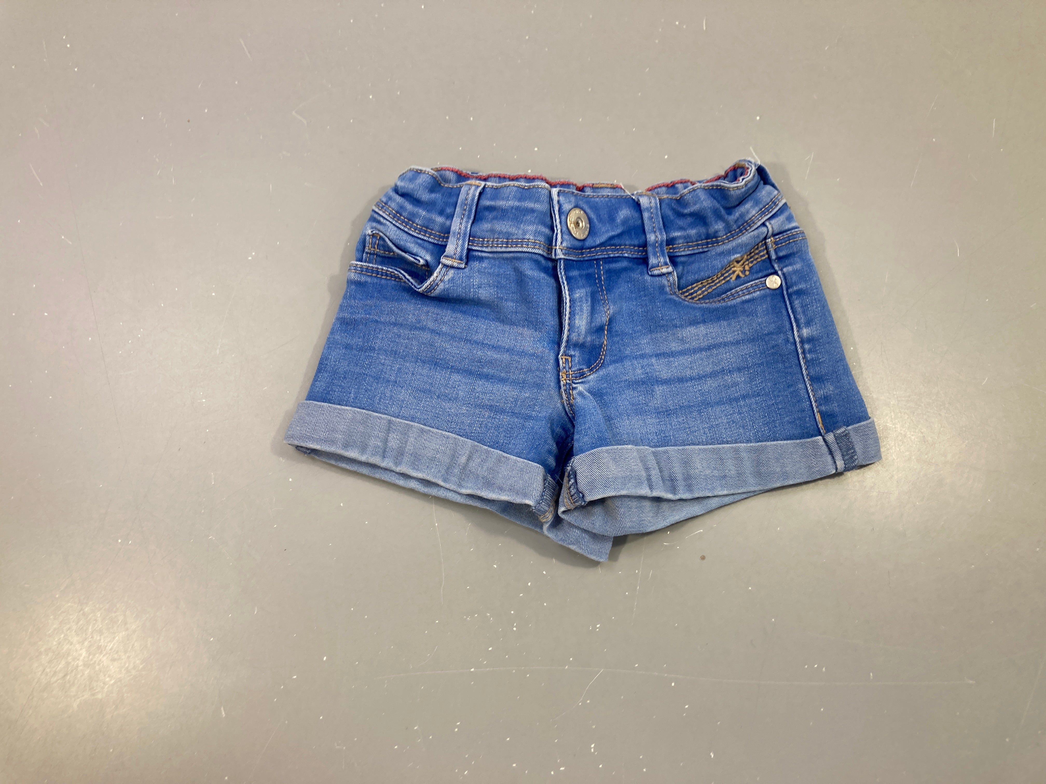 Short en jean revers